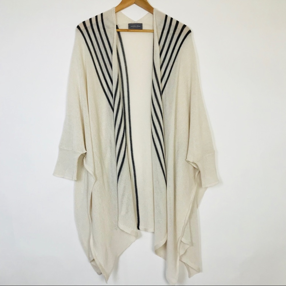Wooden Ships Open Weave Lightweight Striped Wrap S